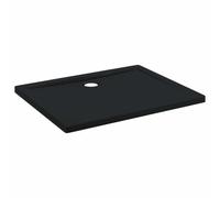 vidaXL Shower Base Tray with Dots 100 x 80 x 4 cm ABS Black