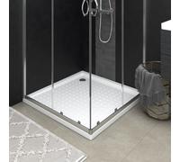 vidaXL Shower Base Tray with Dots White 80x80x4 cm ABS