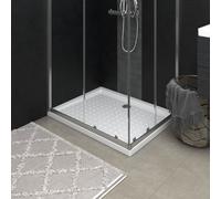 vidaXL Shower Base Tray with Dots White 90x70x4 cm ABS Bath Receptor Bathroom