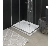 vidaXL Shower Base Tray with Dots White 90x70x4 cm ABS Bath Receptor Bathroom