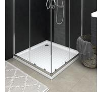 vidaXL Shower Base Tray with Dots White 90x90x4 cm ABS