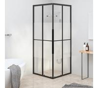 Vidaxl Shower Cabin Half Frosted Esg 80X80X180 Cm Black