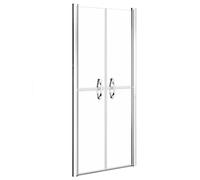 vidaXL Shower Door Enclosure Screen Bath Cabin Shower Cubicle Width Adjustable Bathroom Walk-in Opening Home Indoor Clear ESG 91x190 cm