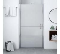 vidaXL Shower Door with Frosted Tempered Glass, Adjustable Frame and Stainless-Steel Handle, Easy to Clean, 81x195 cm