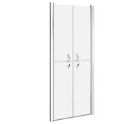 vidaXL Shower Door Frosted ESG 71x190 cm - Aluminium Frame, Adjustable Enclosure Screen