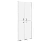 vidaXL Shower Door Frosted ESG 71x190 cm - Aluminium Frame, Adjustable Enclosure Screen for Bath Cabin