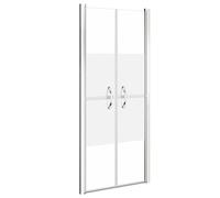 vidaXL Shower Door Half Frosted ESG 76x190 cm Enclosure Bath Cabin Bathroom