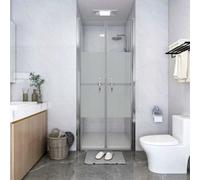 vidaXL Shower Door Half Frosted ESG 81x190 cm Enclosure Bath Cabin Bathroom