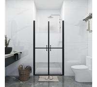 vidaXL Half Frosted Shower Door with Aluminium Frame - Modern and Elegant Design, Easy Installation, Adjustable Width (93-96) x 190 cm