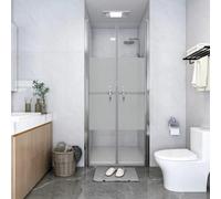 vidaXL Shower Door Half Frosted ESG 96x190 cm