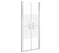 vidaXL Shower Door Half Frosted ESG 96x190 cm Enclosure Bath Cabin Bathroom