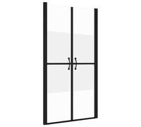 vidaXL Shower Door Home Bathroom Cubicle Accesory Enclosure Walk in Door Cabinet Shower Screen Bath Cabin Half Frosted ESG (73-76) x190 cm