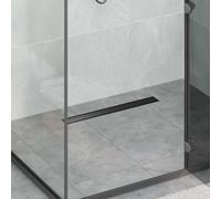vidaXL Shower Drain 2-in-1 with 360° Siphon Black 60 cm