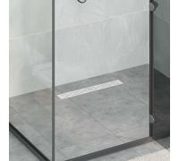 vidaXL Shower Drain Line Design with 360 Siphon Silver 50 cm