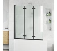 vidaXL Shower Enclosure Black 130 x 138 cm ESG Glass and Aluminium