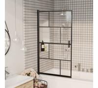 vidaXL Shower Enclosure ESG Black Bathroom Shower Cabin Cabinet Cubicle Screen