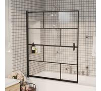 vidaXL Shower Enclosure ESG Black Bathroom Shower Cabin Cabinet Cubicle Screen