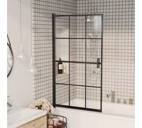vidaXL Shower Enclosure ESG Black Bathroom Shower Cabin Cabinet Cubicle Screen