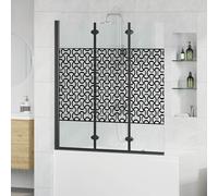 vidaXL Shower Enclosure Manual Black and Transparent 130 x 130 cm