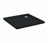 vidaXL Shower Floor Shelf with Dots 80 x 80 x 4 cm ABS Black