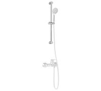 vidaXL Shower Head Holder Chrome 71cm Stainless Steel Adjustable Bracket Easy Clean Space Saving Shower Device Rustproof Rotatable 360°