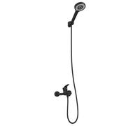 vidaXL Shower Head Set Black G 1/2 Inch Bathroom Rectangular Modern Design Durable Materials Stylish Accents Comfortable Space