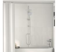 vidaXL Shower System Silver 45 x 20 x 96 cm Brass, Sus201 and ABS, Bathroom, Modern, Tilting Mirror: Innovative Designs that Bring Functionality and Style to Your Home