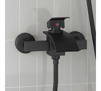 vidaXL Shower Mixer Tap Black G 1 / 2 inches
