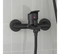 vidaXL Shower Mixer Tap Black G 1 / 2 inches