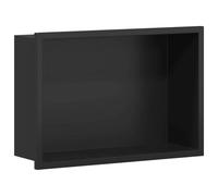 vidaXL Shower Niche Black 30 x 20 x 9.5 cm Stainless Steel, Modern Bathroom Storage, Rectangular Shower Niche, Water Resistant Accessory for Compact Organization and Contemporary Design