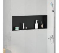 vidaXL Shower Niche Black 90 x 30 x 9.5 cm Stainless Steel