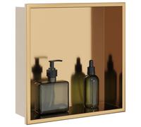 vidaXL Shower Niche Brushed Gold 32x32x9 cm Stainless Steel
