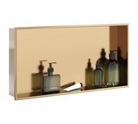 vidaXL Shower Niche Brushed Gold 62x32x9 cm Stainless Steel