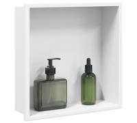 vidaXL Shower Niche Matt White 32x32x9 cm Stainless Steel