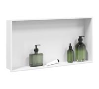 vidaXL Shower Niche Matt White 62x32x9 cm Stainless Steel