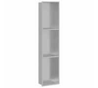 vidaXL Shower Niche Silver 90 x 20 x 9.5 cm Stainless Steel, Modern Bathroom, Rectangular Storage Compartments, Functional Niche, Shower Organization, Tidy Essentials