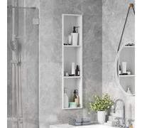 vidaXL Shower Niche White 90 x 20 x 9.5 cm Stainless Steel