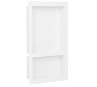 vidaXL Shower Niche with 2 Compartments High Gloss White 41x69x9 cm