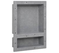 vidaXL Shower Niche with 2 Compartments Matt Grey 41x51x10 cm