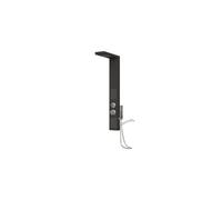 vidaXL Shower Panel System in Aluminium Black - Square Design with Rainfall, Waterfall, Handheld Showerhead and Massage Jets, Requires Assembly, 150