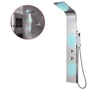 vidaXL Shower Panel System Stainless Steel Curved Tower Column Pillar Bathroom v