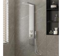 vidaXL Shower Panel System Stainless Steel Square