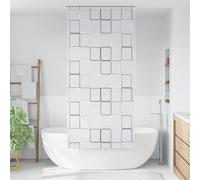 vidaXL Shower Roller Blind Water-Resistant, 100% EVA, Square Design, Easy assembly, 100x240 cm White