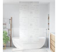 vidaXL Shower Roller Blind with Splash Design, 120x240 cm, Grey, Roll Up, Water Resistant, 100% EVA Material, Bathroom Accessory, Quick Drying, Easy to Clean and Assemble
