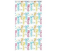 vidaxl shower roller blind 140x240 cm - cassette enclosure - water-resistant peva - modern splash design - multicolor - space-saving - adjustable privacy with chain connector