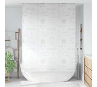 vidaXL Splash Design Shower Roller Blind - Modern Bathroom Divider in Grey - Water Resistant and Quick Drying Curtain Replacement - Size 160 x 240 cm (W x L) - Made of 100% EVA with Aluminum Parts.