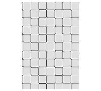 vidaXL Shower Roller Blind 160x240 cm - Water-Resistant PEVA Shade - Multicolour - Modern Square Pattern - Ceiling or Wall Mount - Adjustable Height - Child-Safe Design