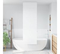 vidaXL 80x240 cm White Waterproof Shower Roller Blind for Ceiling/Wall/Window Mounting with PEVA Fabric & Aluminum Top Rail