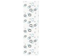 vidaxl shower roller blind 80x240 cm - modern water- peva, white bubble design, versatile installation