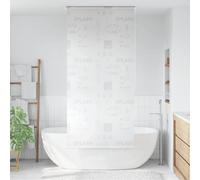 vidaXL Shower Roller Blind 80x240 cm in Grey - Indoor Privacy Shades, Quick Drying Splash Design, Easy Assembly, Water with Pull Cord Mechanism and Mounting Accessories